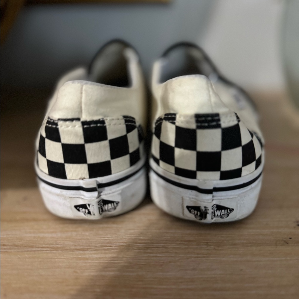 Vans Black and White Checkerboard Slip-Ons - Picture 3 of 7
